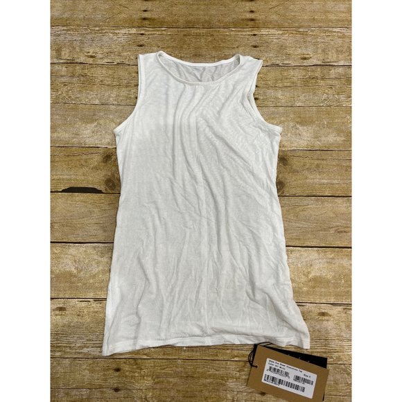 Marcella Tops - NWT Macella Eva Sheer Sleeveless Tank Top in Off White